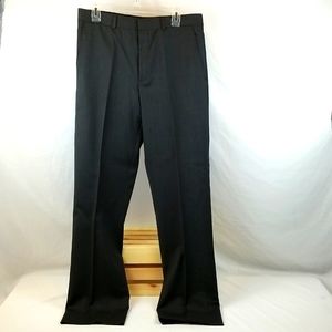 Men's Kenneth Cole New York charcoal grey 100% wool dress pants - 34 waist